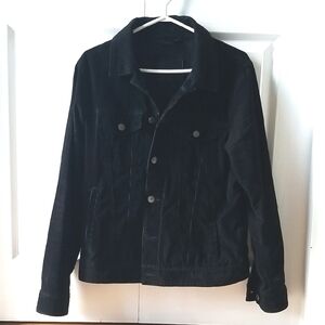 Abercrombie & Fitch Black Lightweight Corduroy Jacket